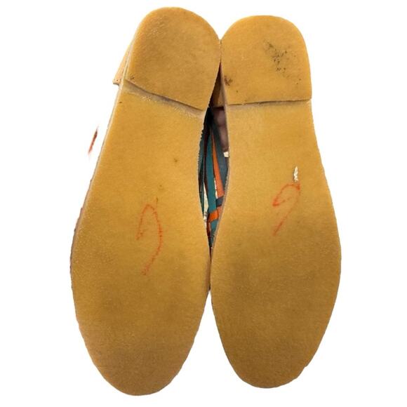 FRIDA KAHLO Hurache Colorful leather Women's Sandals Flats Size 8.5 - Picture 9 of 10